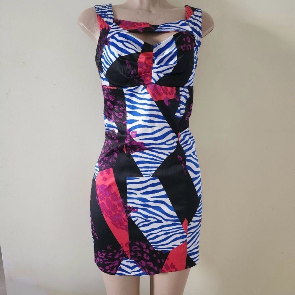 My Michelle Colorful Geometric Print Dress